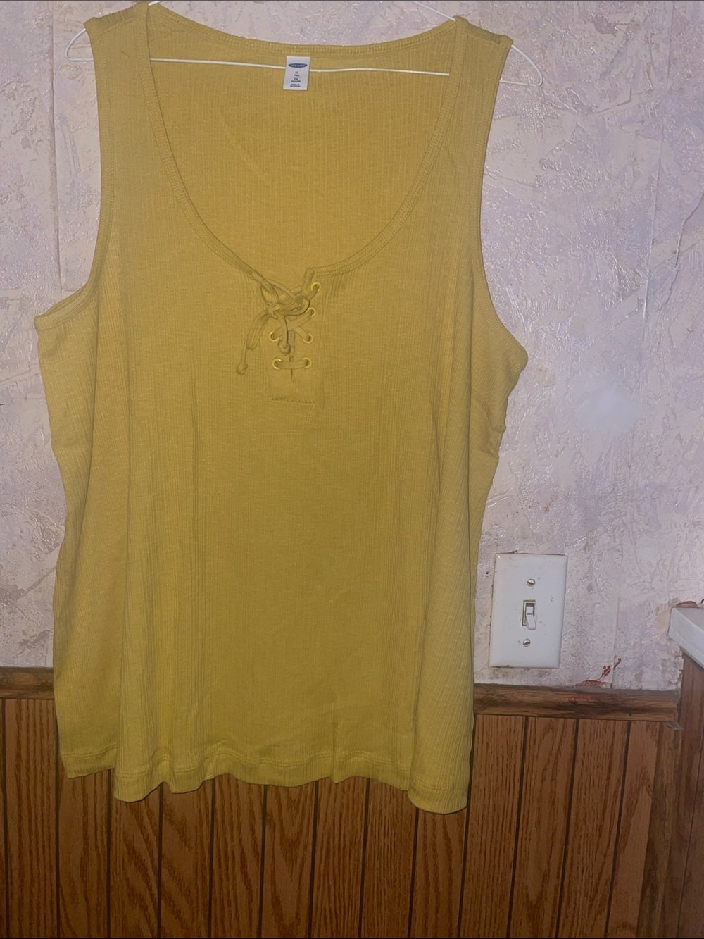 Blue & yellow old navy ribbed tank tops (XL)tall - Picture 4 of 8